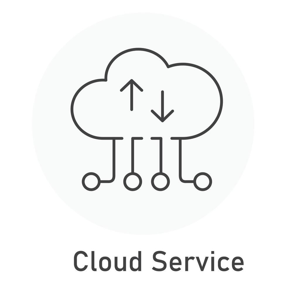 nuvem serviço vetor ilustração ícone Projeto