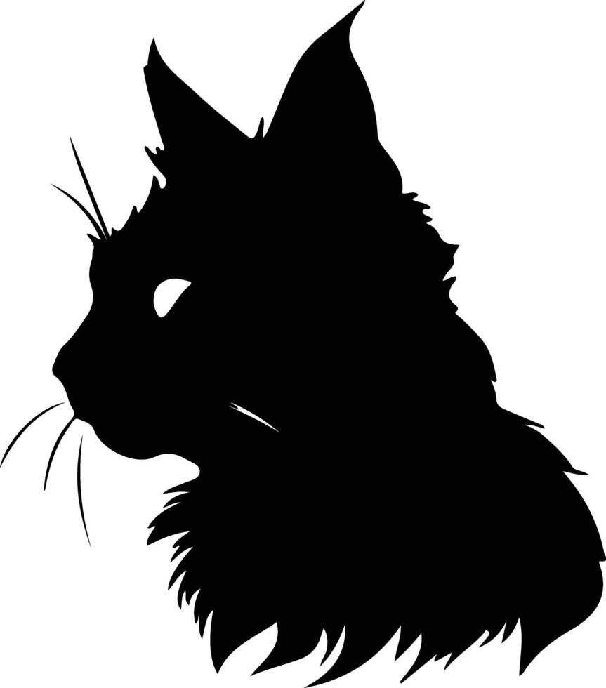 somali gato silhueta retrato vetor