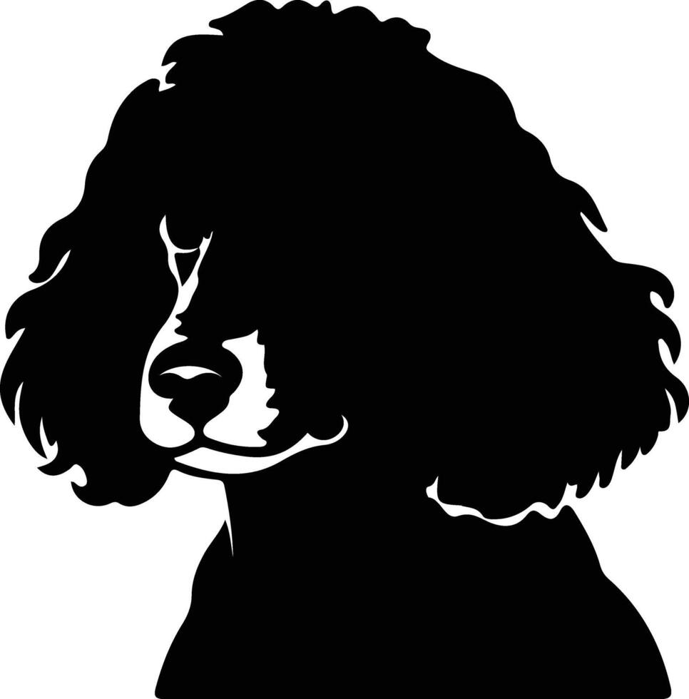 poodle silhueta retrato vetor