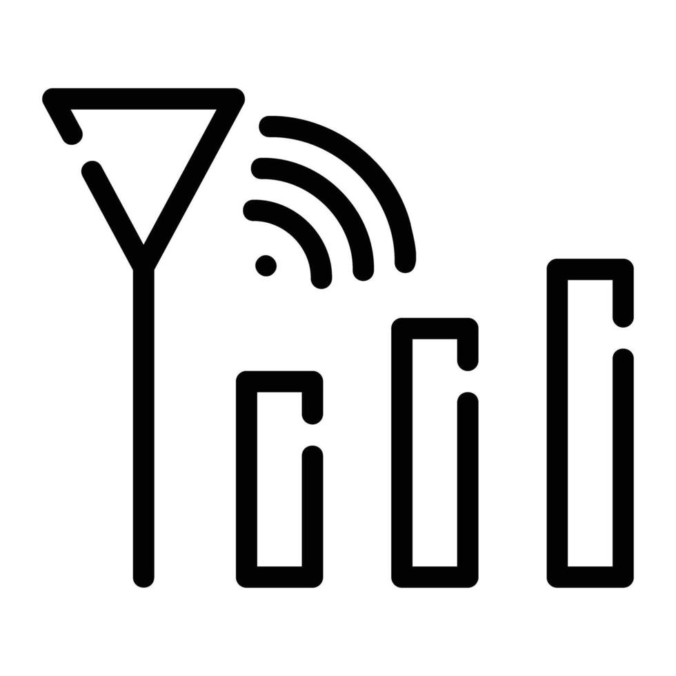 Wi-fi linha ícone fundo branco vetor