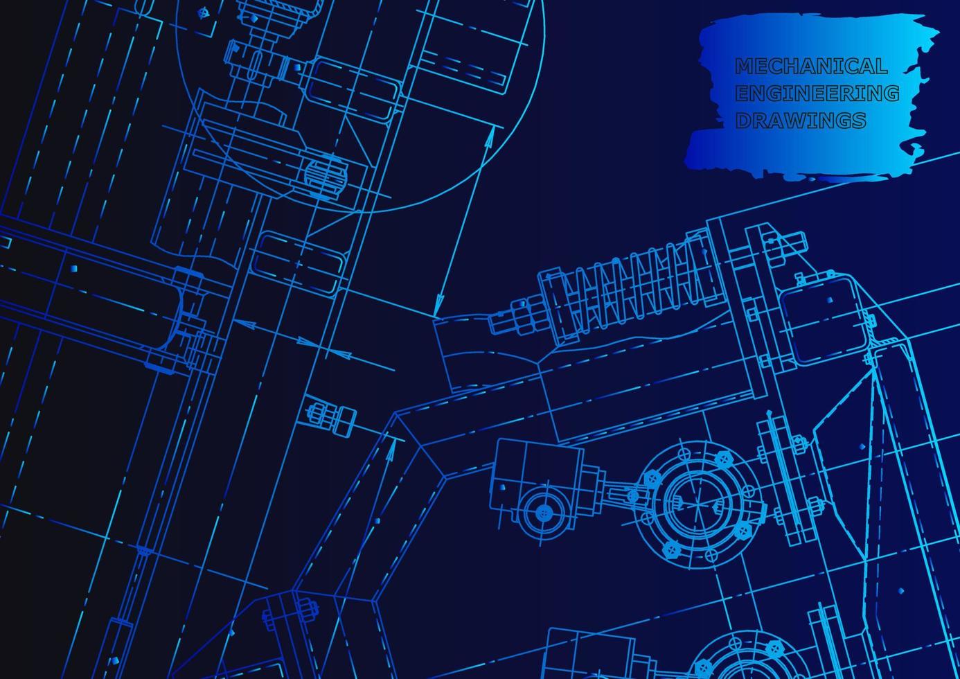 sistemas de design auxiliado por computador. ilustrações técnicas, antecedentes vetor