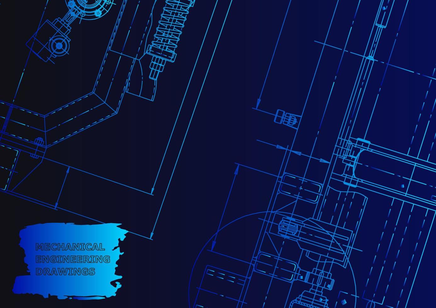 sistemas de design auxiliado por computador. ilustrações técnicas, antecedentes vetor