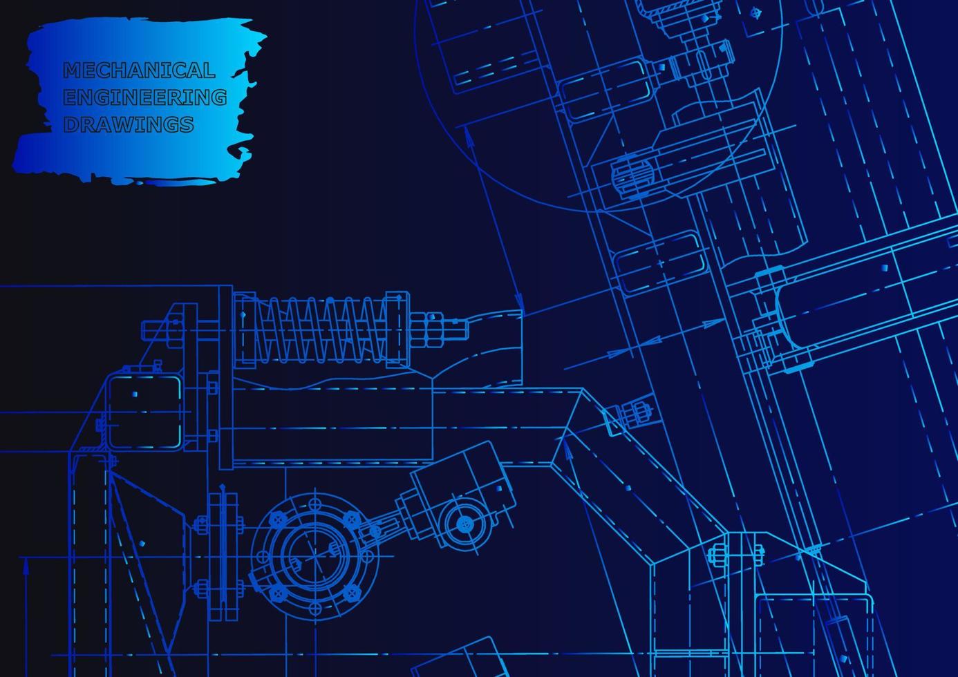 sistemas de design auxiliado por computador. ilustrações técnicas, antecedentes vetor