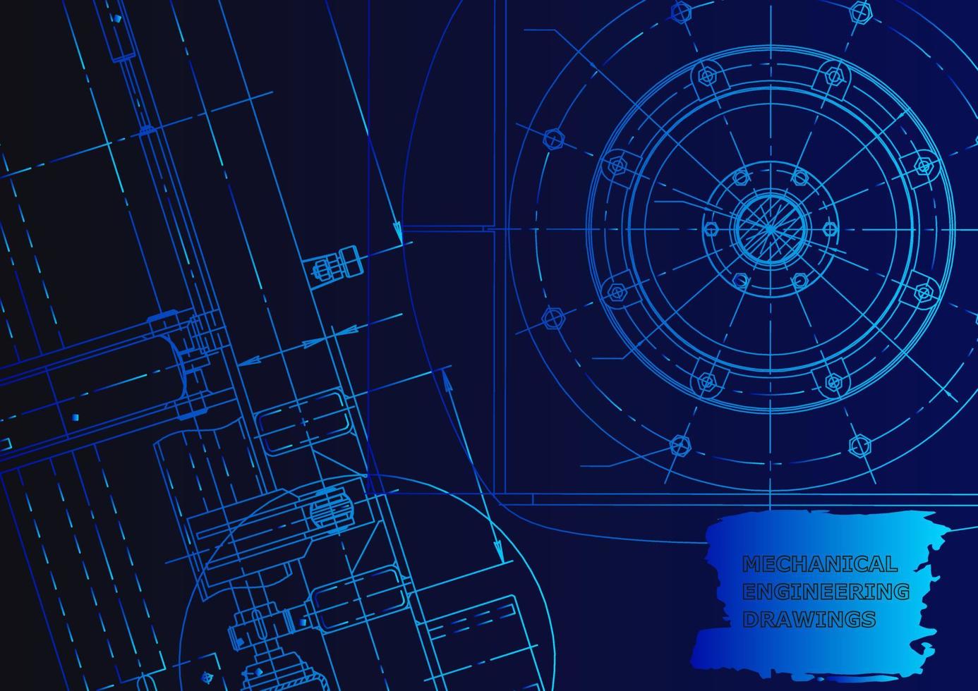 sistemas de design auxiliado por computador. ilustrações técnicas, antecedentes vetor