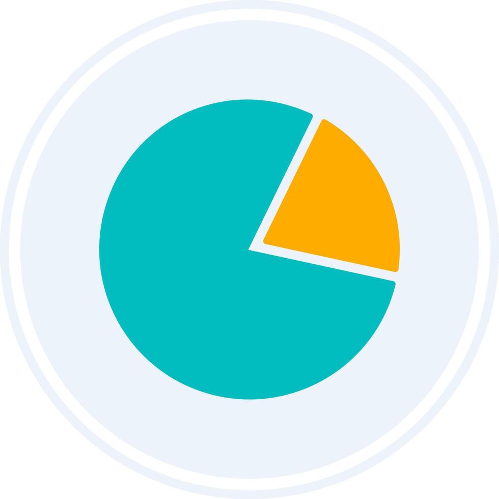 torta gráfico glifo dois cor círculo ícone vetor
