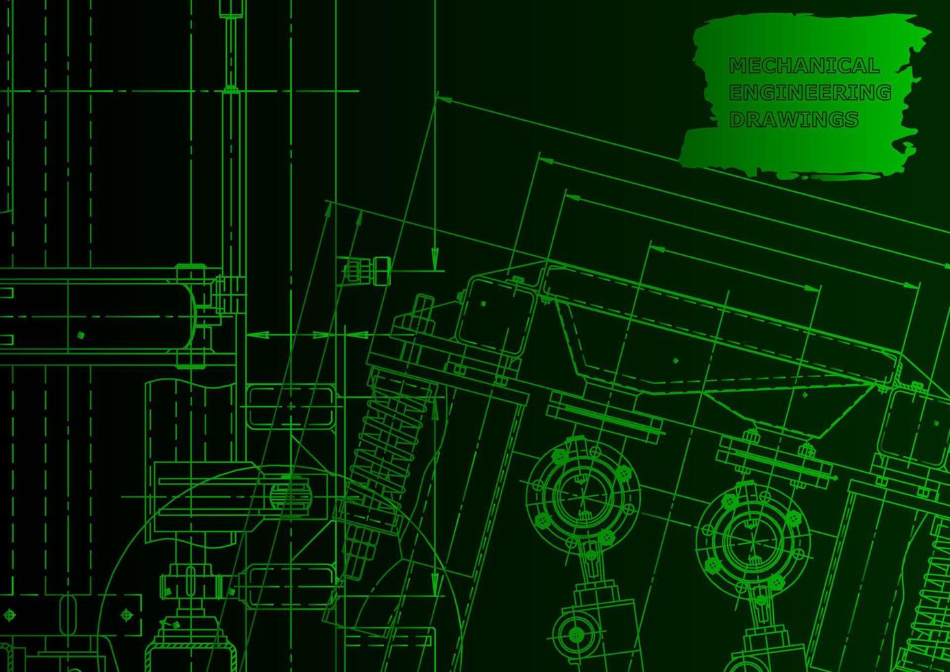 sistemas de design auxiliado por computador. ilustrações técnicas, antecedentes vetor