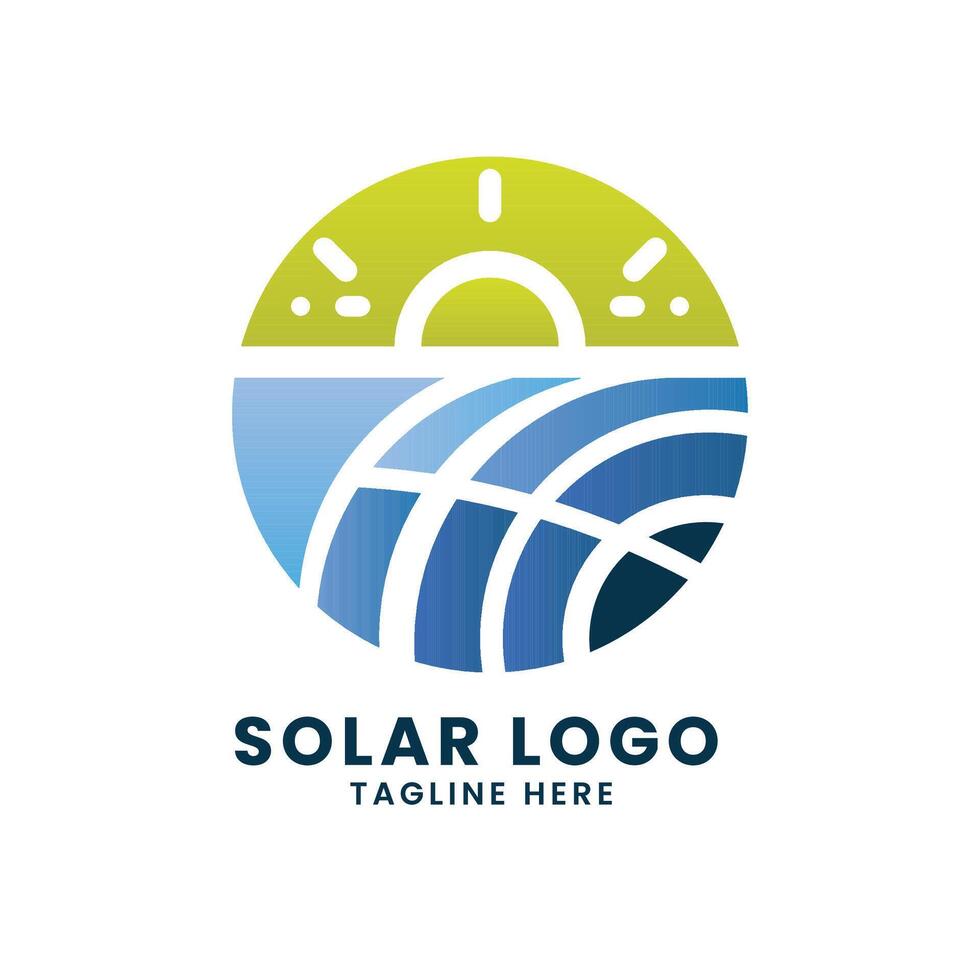 solar energia painel elétrico solar logotipo Projeto vetor