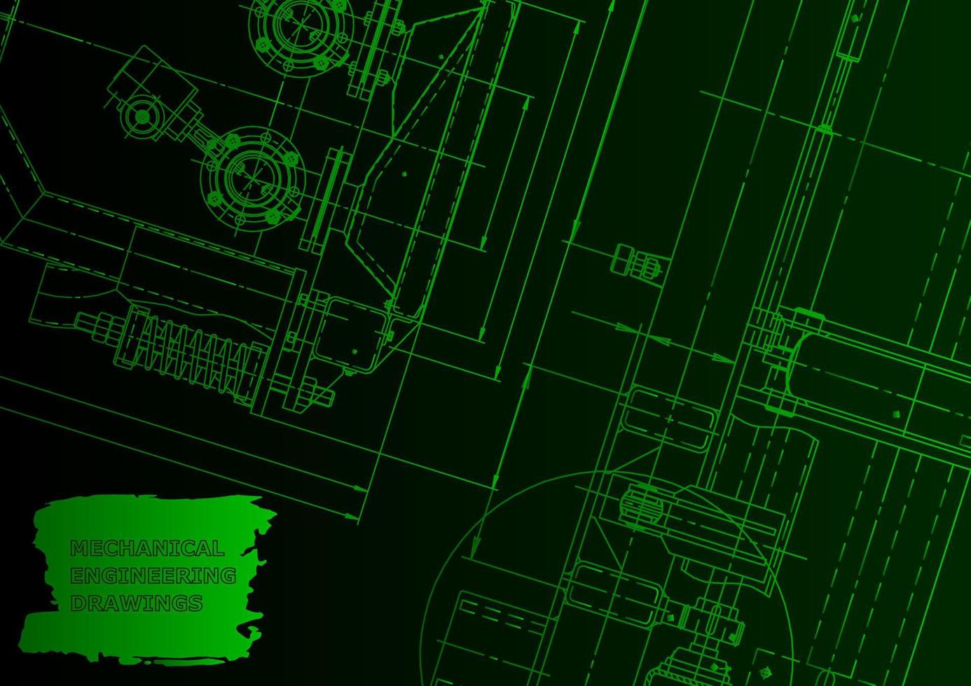 sistemas de design auxiliado por computador. ilustrações técnicas, antecedentes vetor