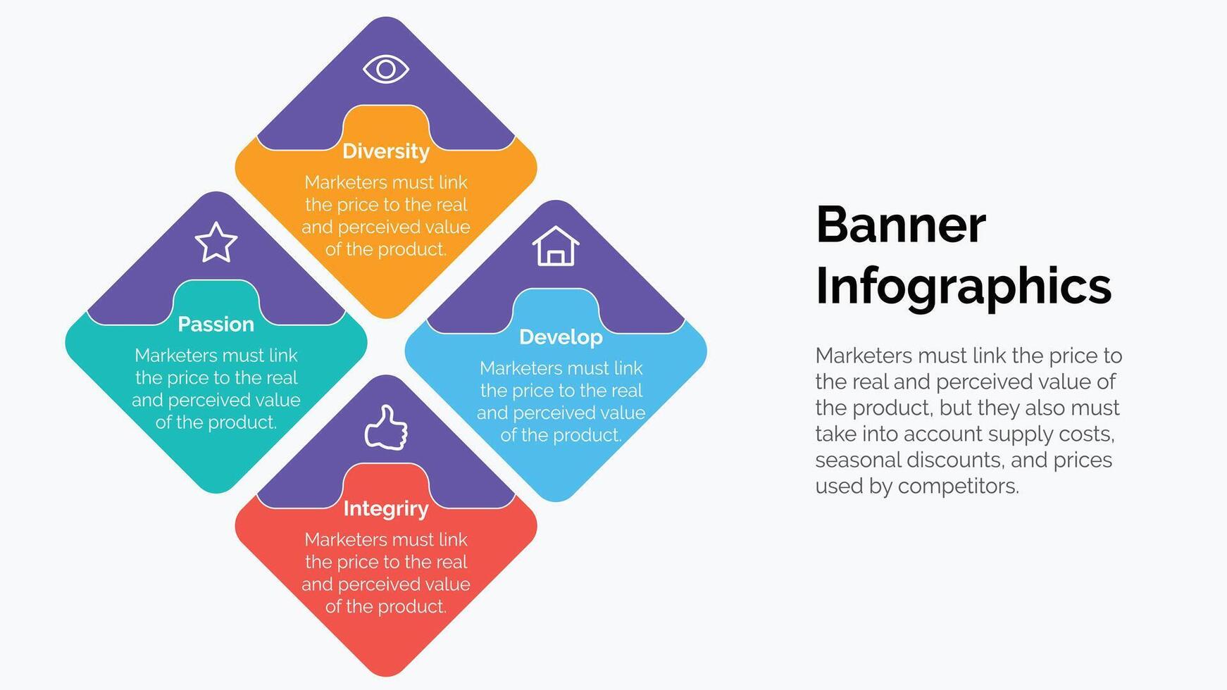 modelo de design de infográfico de negócios com 4 opções, etapas ou processos. pode ser usado para layout de fluxo de trabalho, diagrama, relatório anual, web design vetor