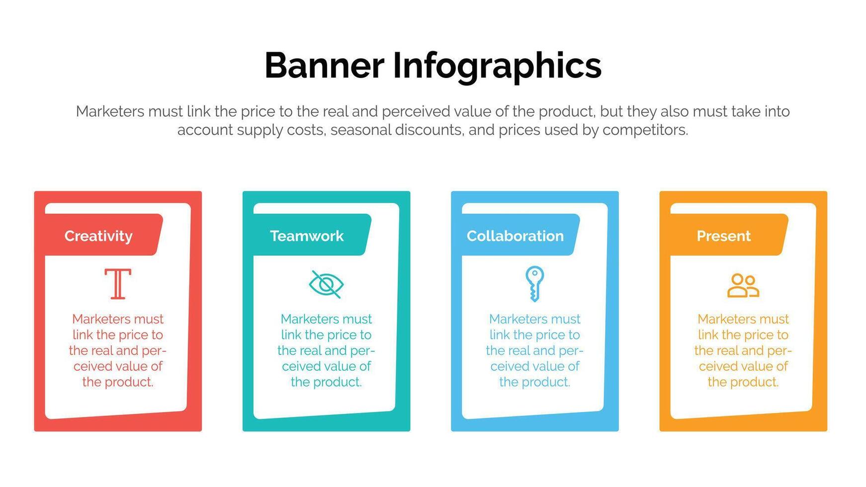 modelo de design de infográfico de negócios com 4 opções, etapas ou processos. pode ser usado para layout de fluxo de trabalho, diagrama, relatório anual, web design vetor