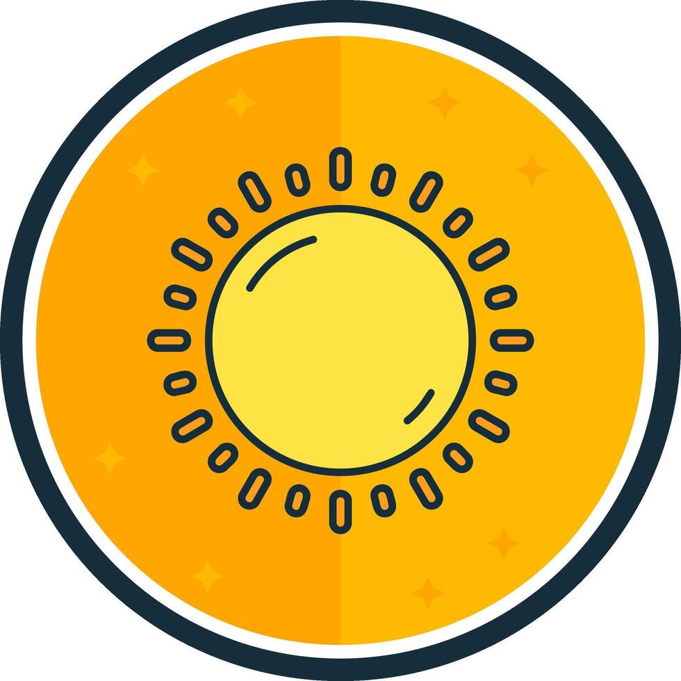 ensolarado preenchidas versículo ícone vetor