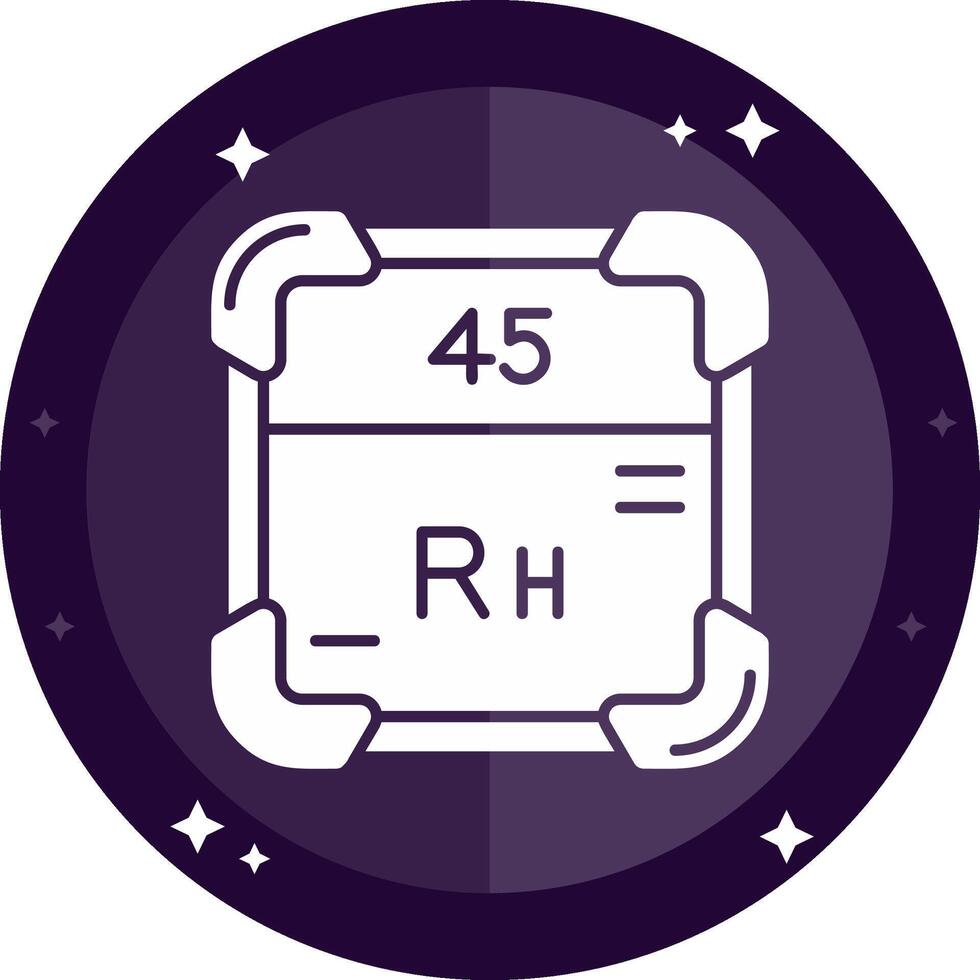 ródio sólido Distintivos ícone vetor