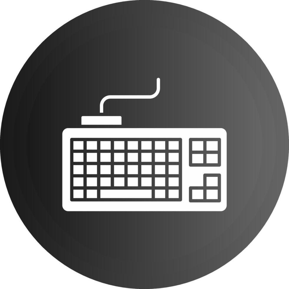 teclado sólido Preto ícone vetor