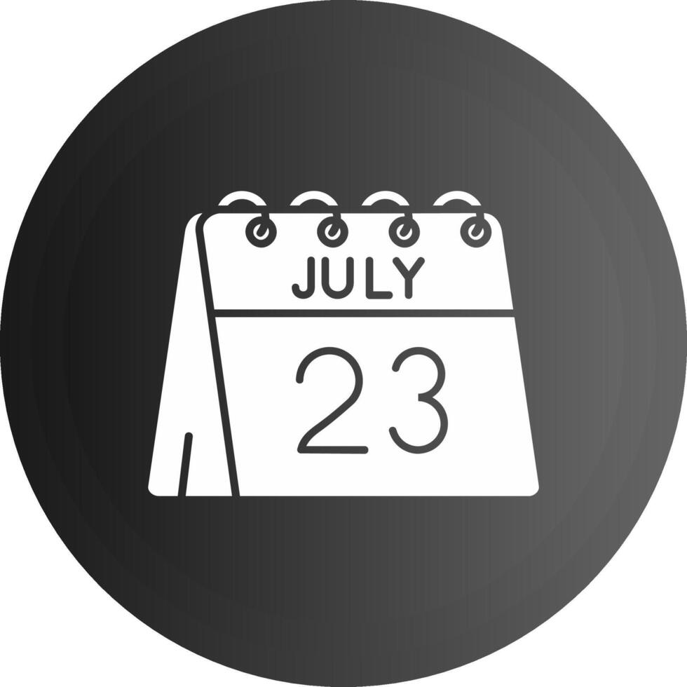 23º do Julho sólido Preto ícone vetor