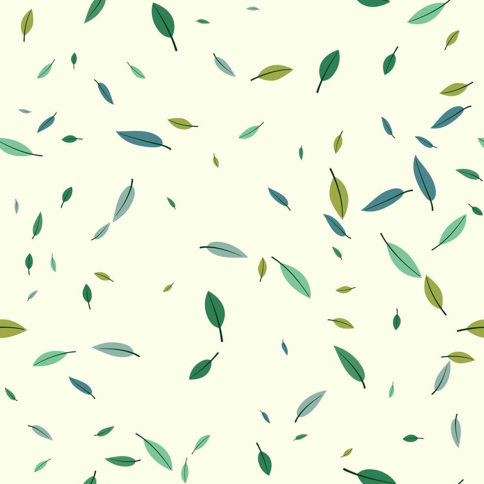 abstrato verde desatado padronizar com folhas em luz verde fundo vetor