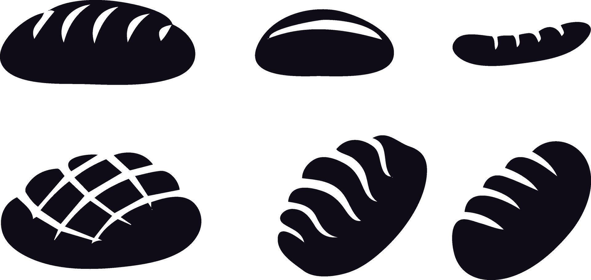 design de vetores de ícones de padaria