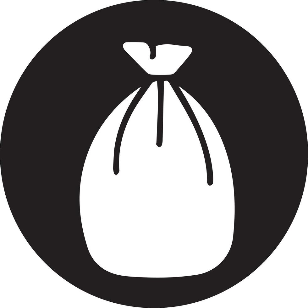Lixo bolsas ícone vetor Projeto
