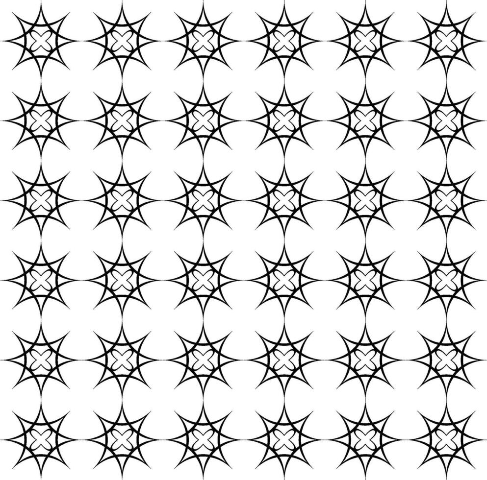 desatado abstrato geométrico padronizar dentro Preto cor em uma branco fundo vetor