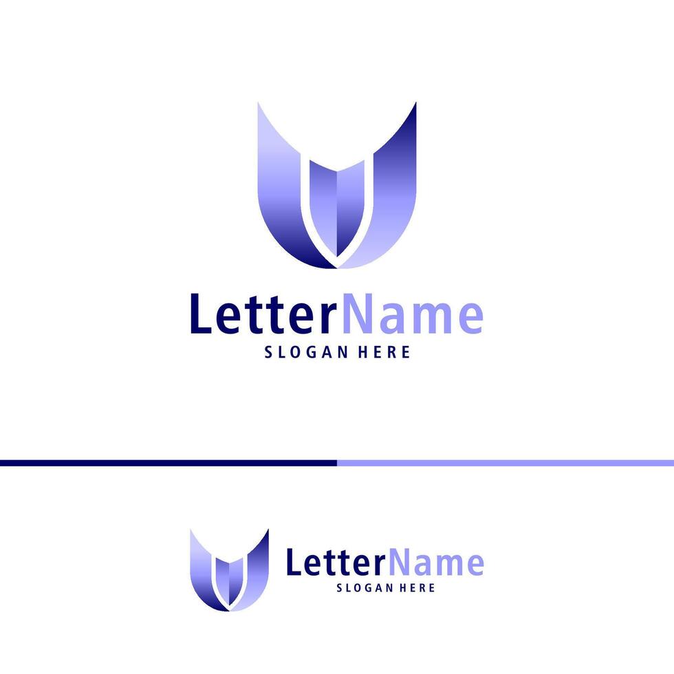 moderno carta v logotipo Projeto vetor. criativo v logotipo conceitos modelo vetor