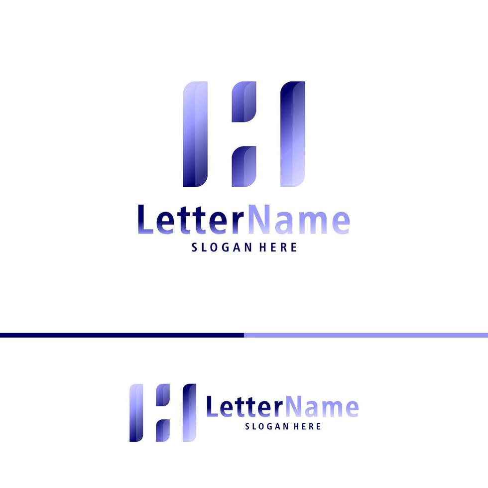 moderno carta h logotipo Projeto vetor. criativo h logotipo conceitos modelo vetor