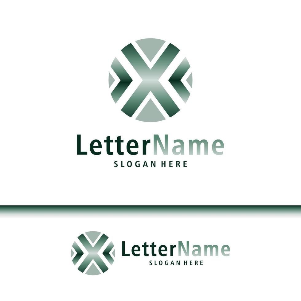 moderno carta x logotipo Projeto vetor. criativo x logotipo conceitos modelo vetor