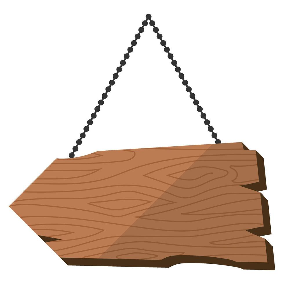 placa de madeira pendurada vetor