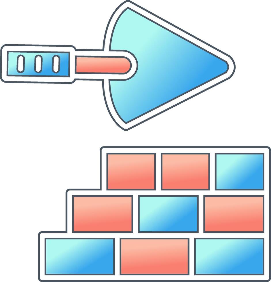 ícone de vetor de parede de tijolos