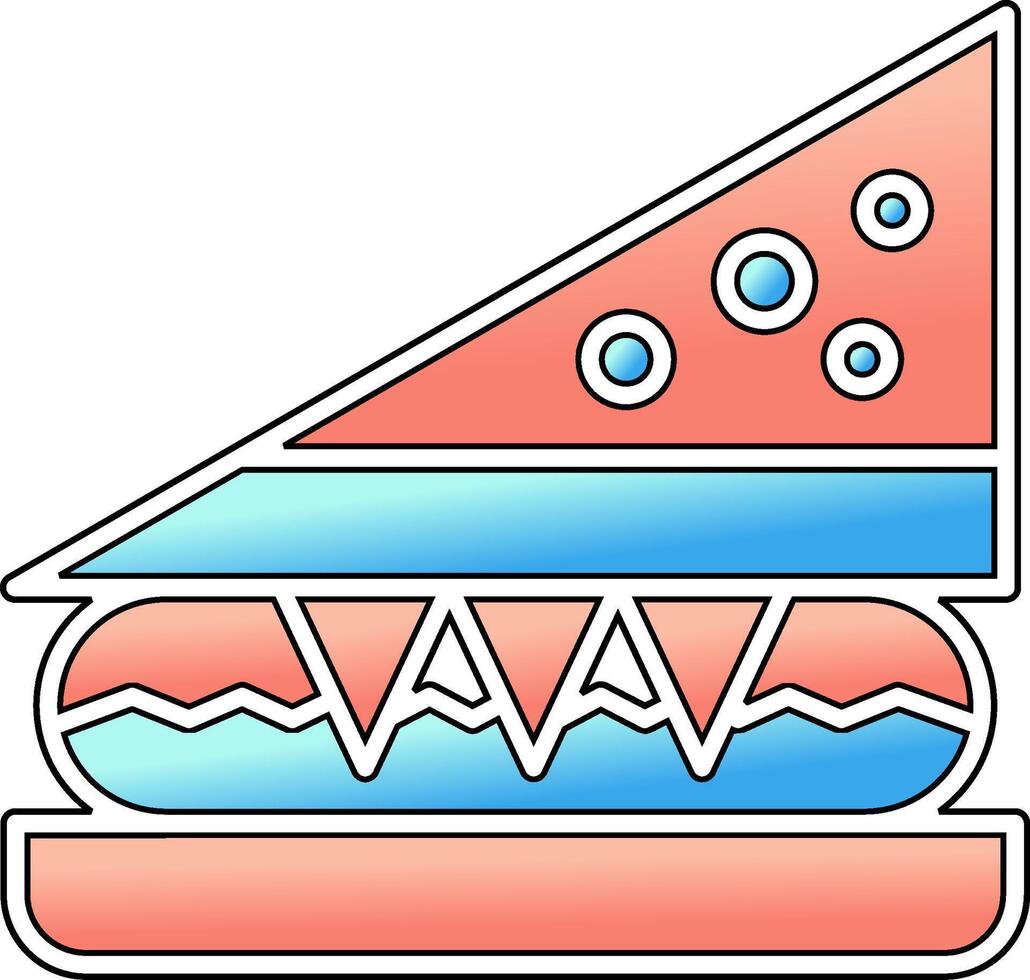 ícone de vetor de sanduíche