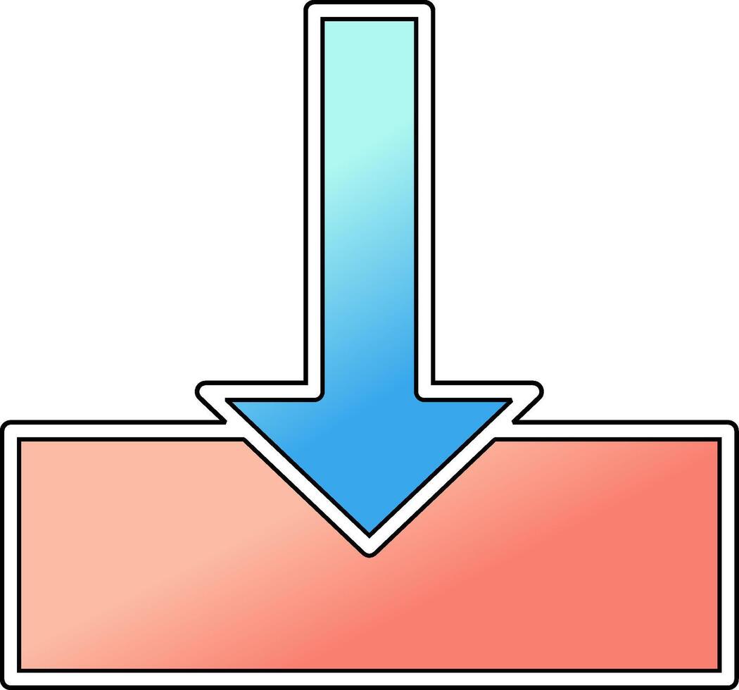 ícone de download do vetor