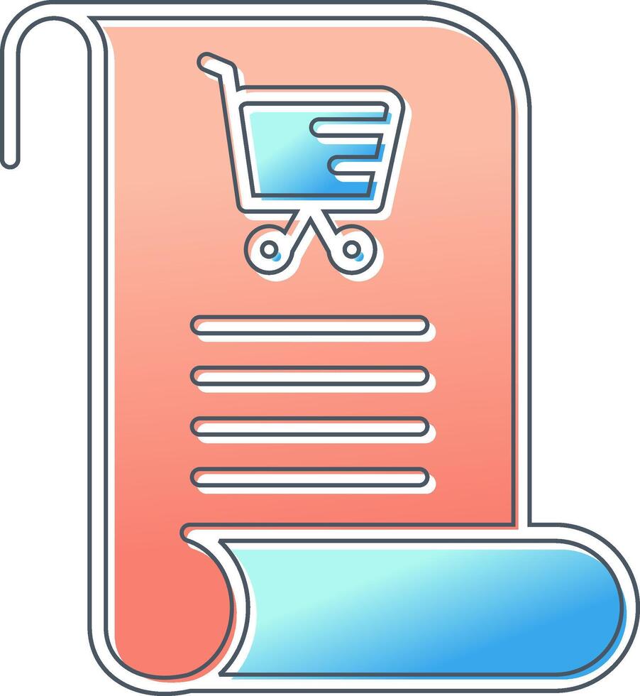 ícone de vetor de lista de compras