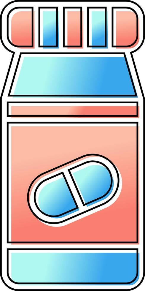 ícone de vetor de frasco de comprimidos