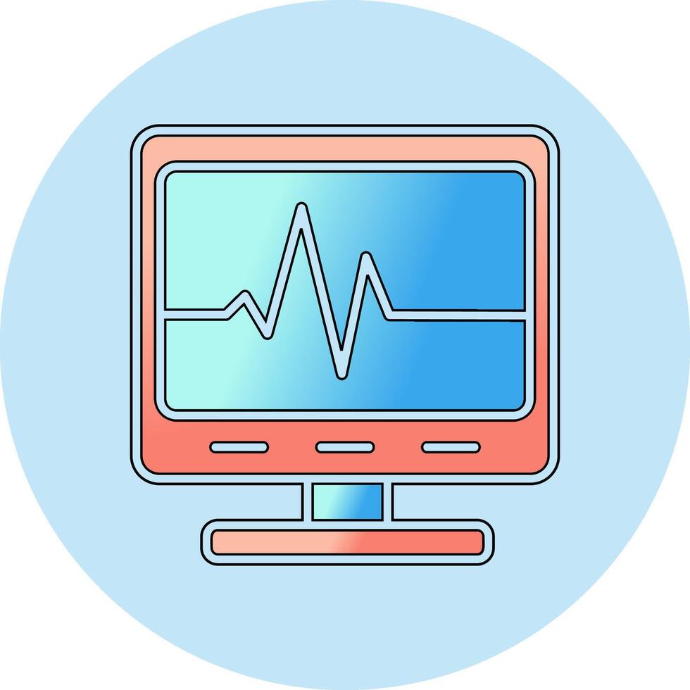 ecg lendo vetor ícone