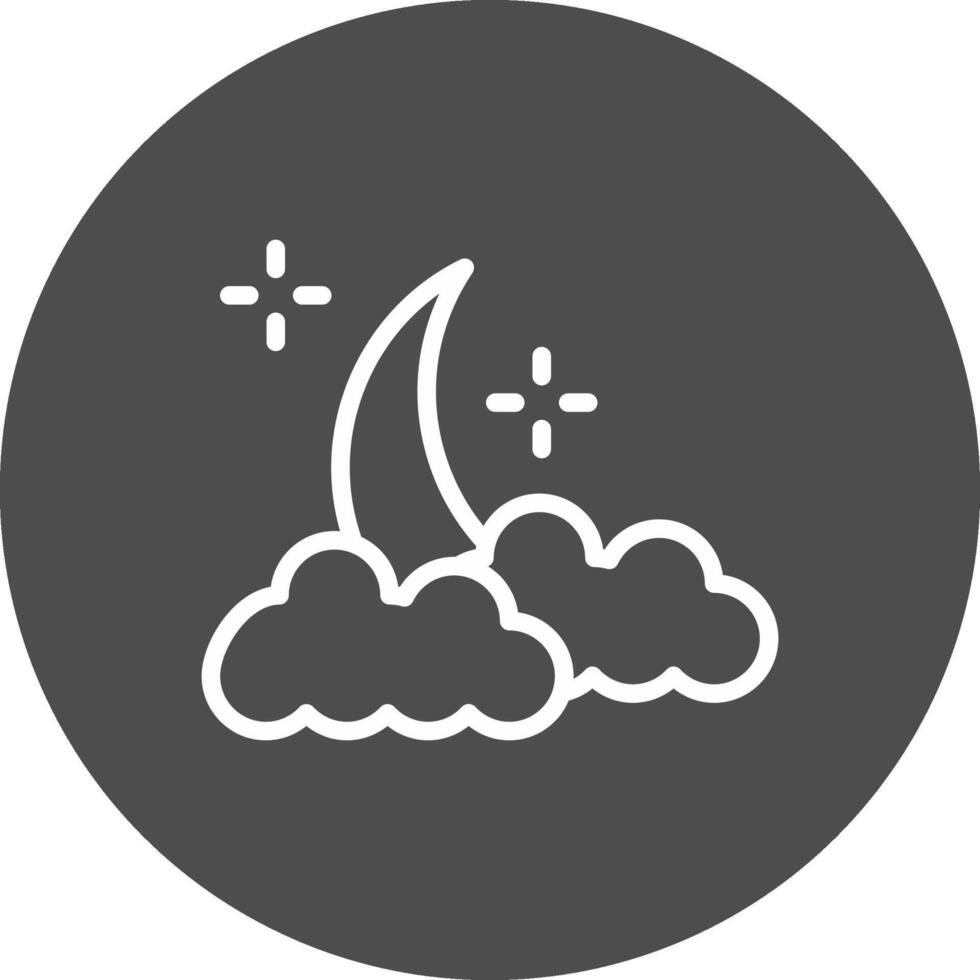 nublado noite criativo ícone Projeto vetor