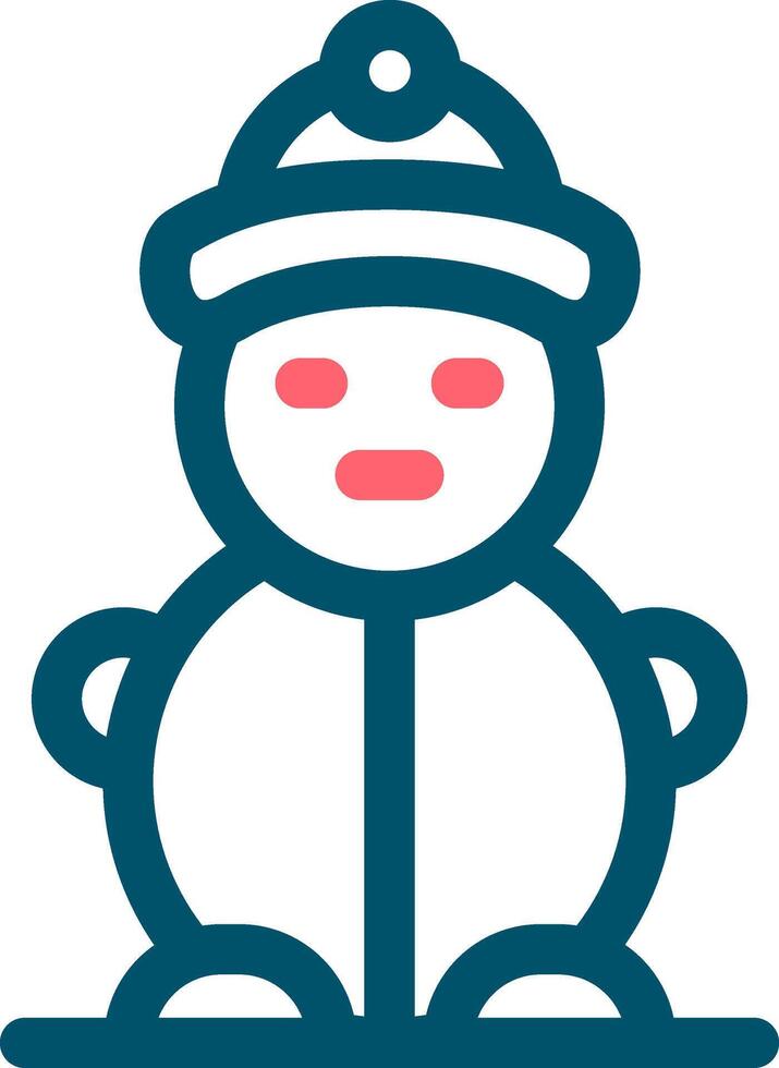 design de ícone criativo de boneco de neve vetor