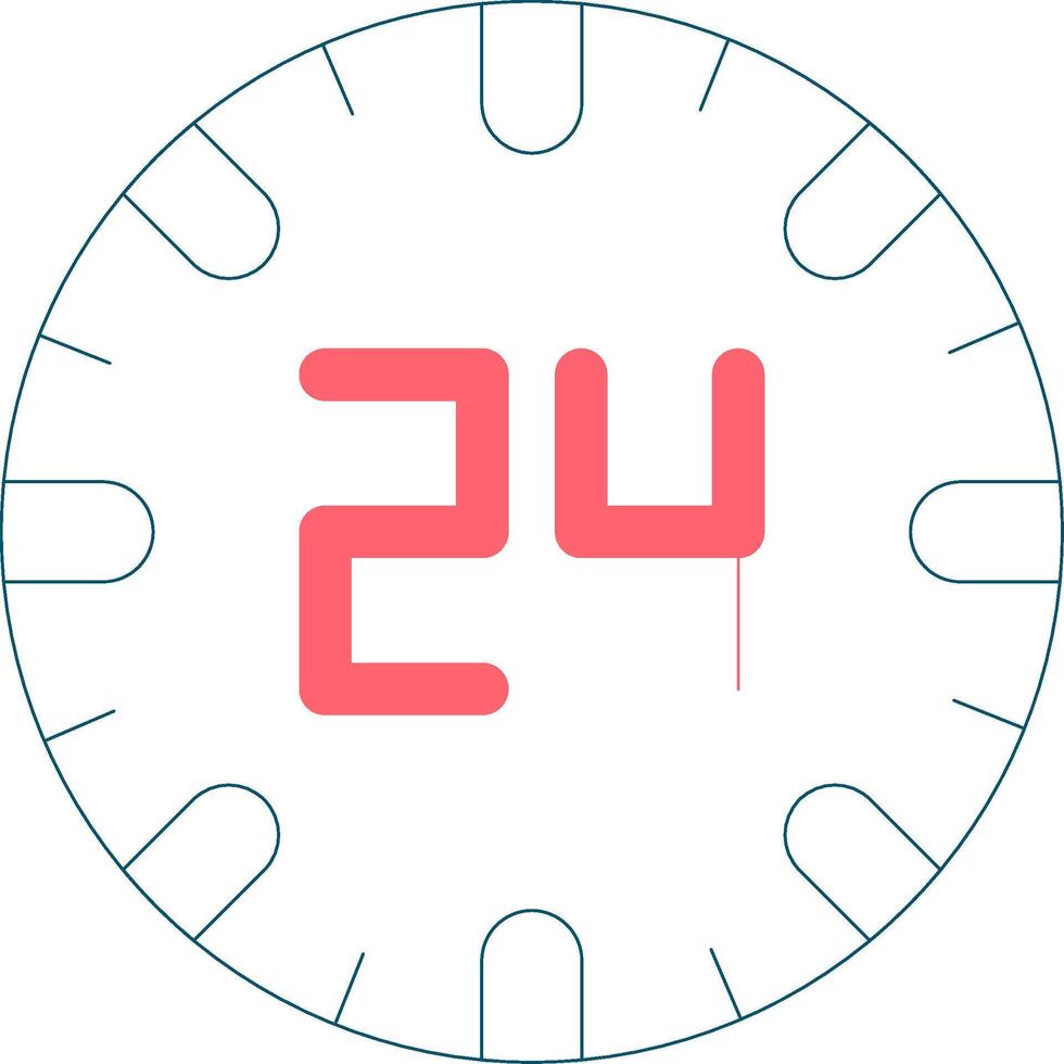 24 horas de design de ícone criativo vetor