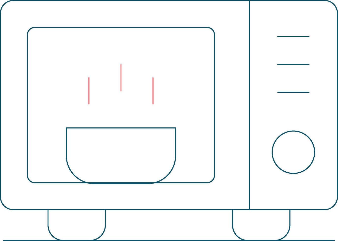 design de ícone criativo de microondas vetor