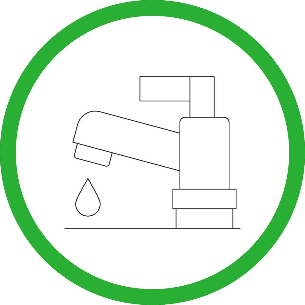 design de ícone criativo de água da torneira vetor