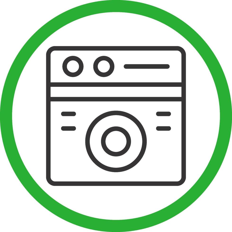 design de ícone criativo de máquina de lavar vetor