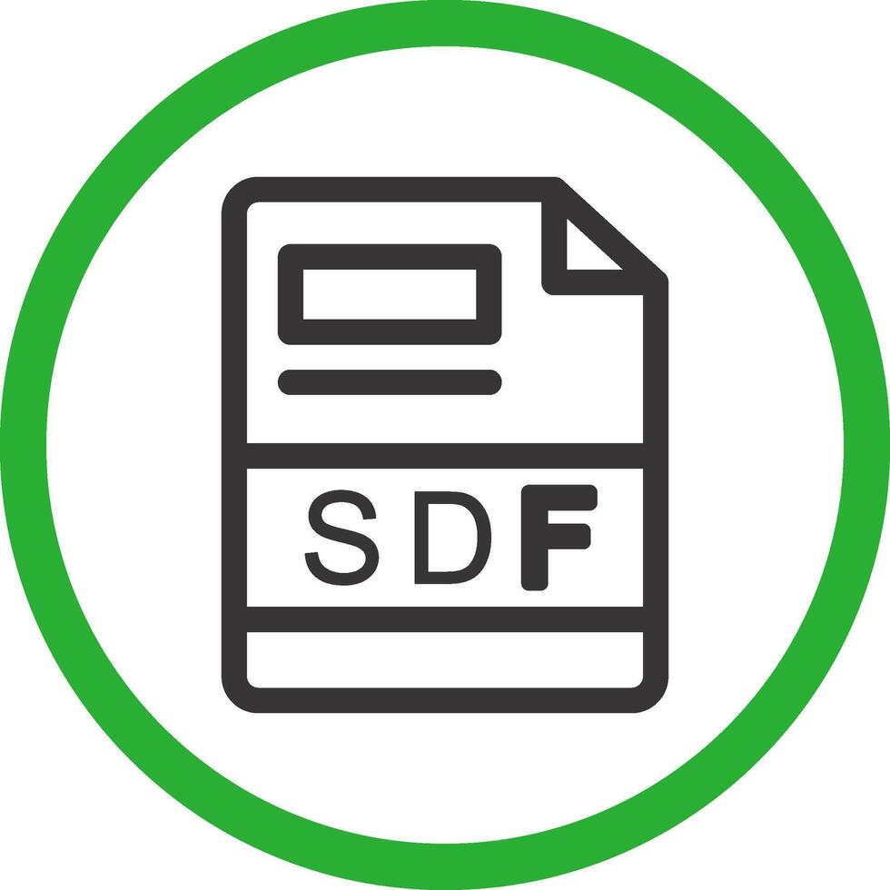 sdf criativo ícone Projeto vetor