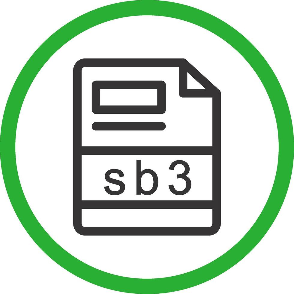 SB3 criativo ícone Projeto vetor