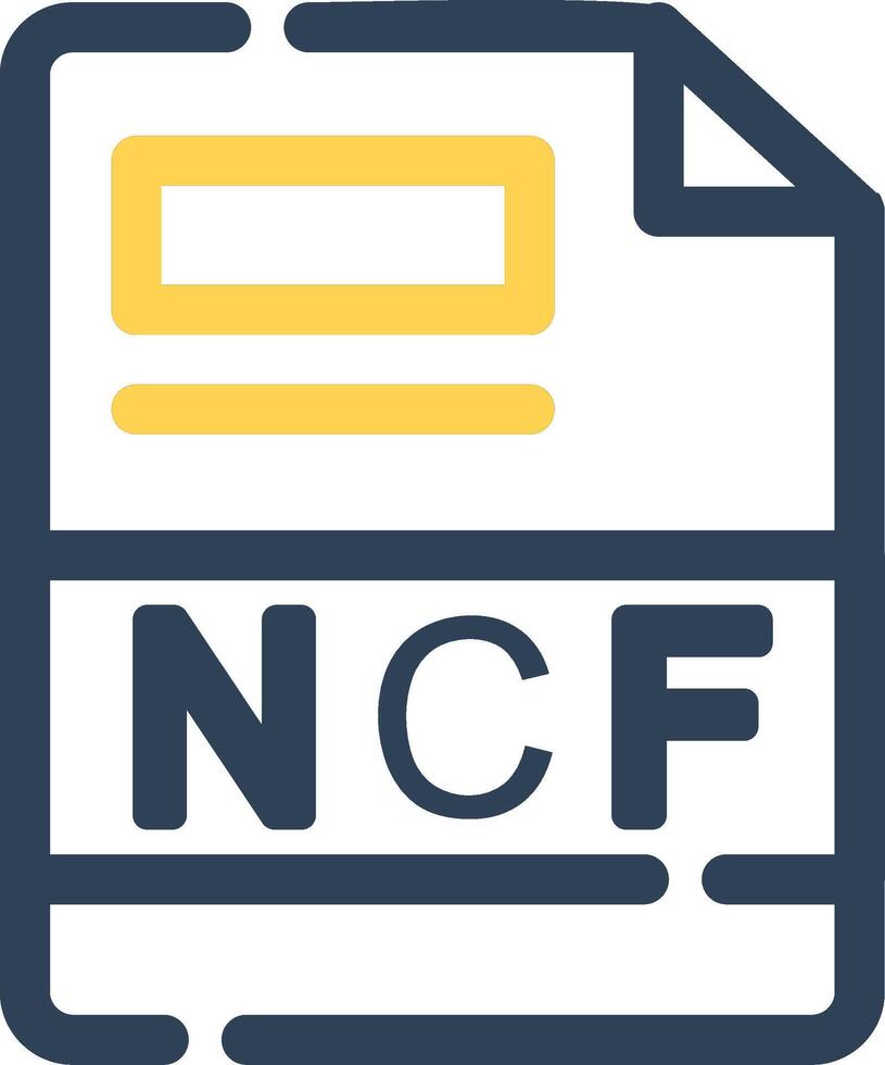 ncf criativo ícone Projeto vetor