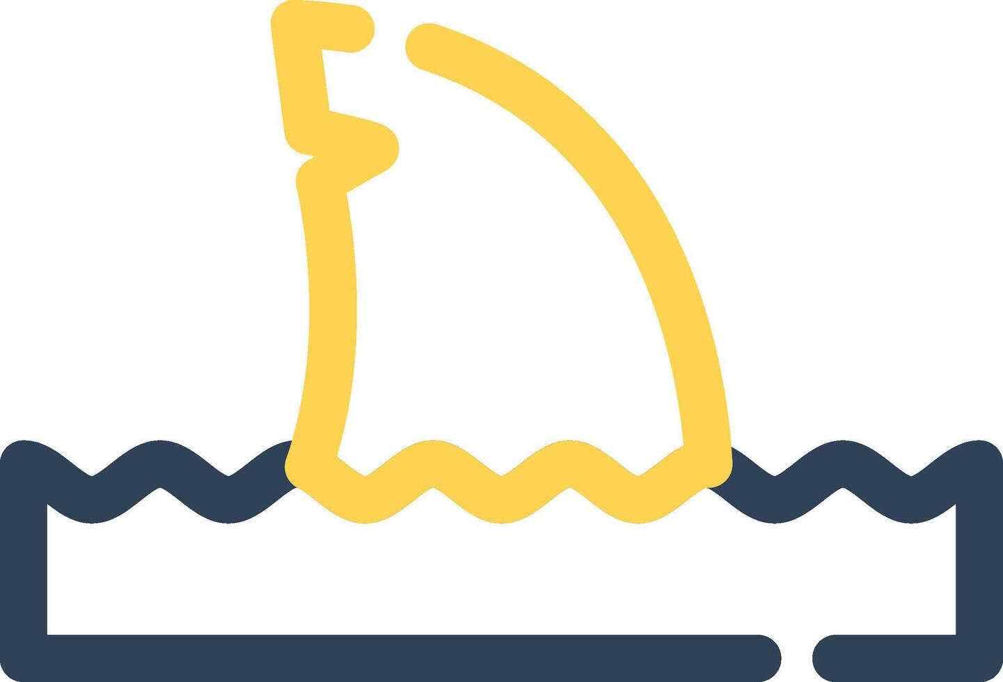 design de ícone criativo de tubarão vetor