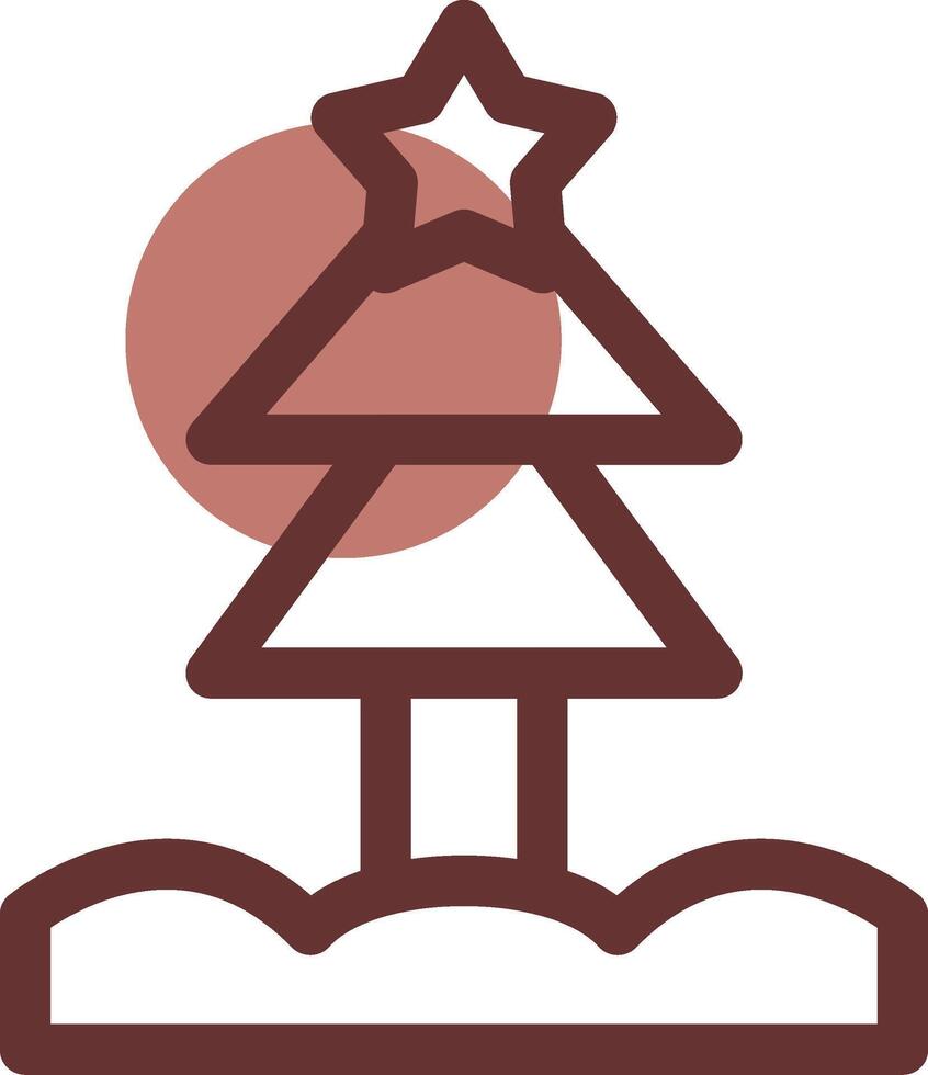 design de ícone criativo de árvore de natal vetor