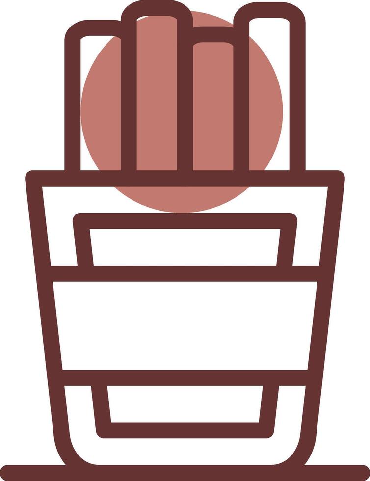design de ícone criativo de batatas fritas vetor