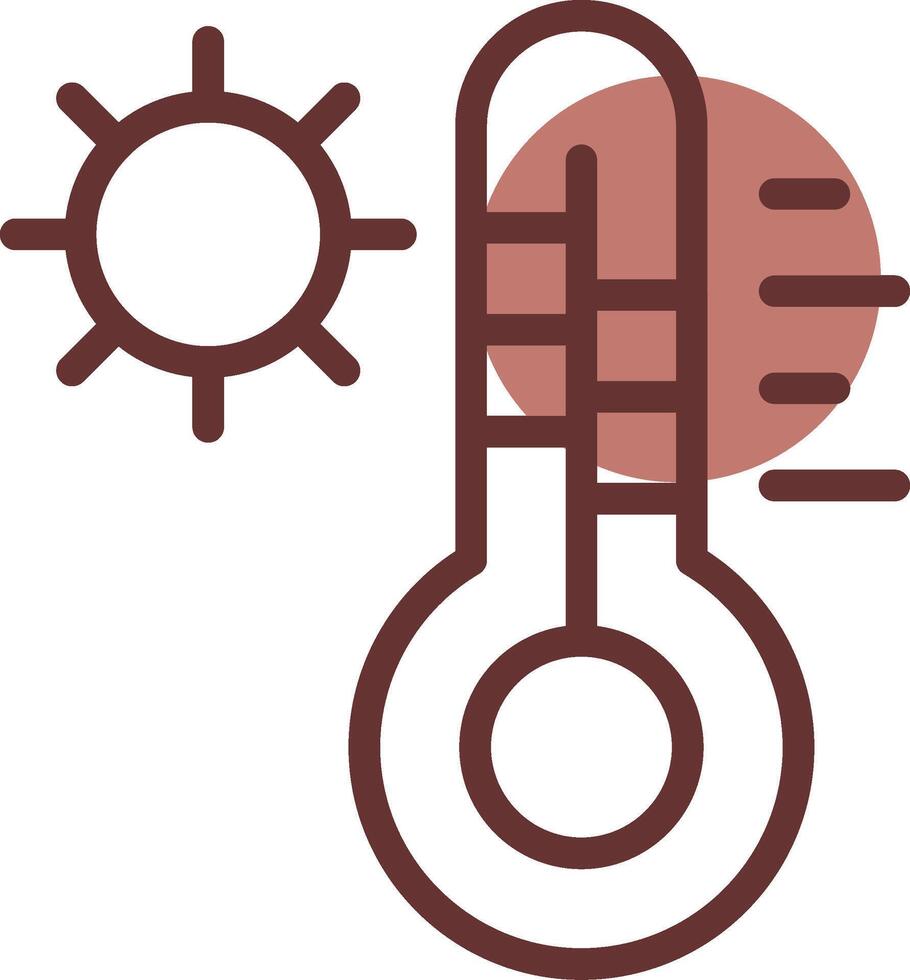 design de ícone criativo de temperatura quente vetor