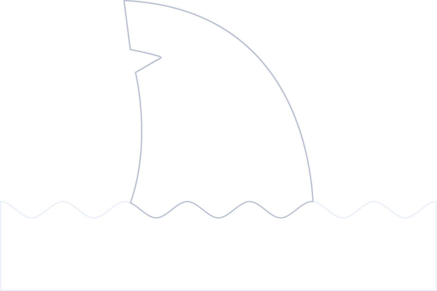 design de ícone criativo de tubarão vetor