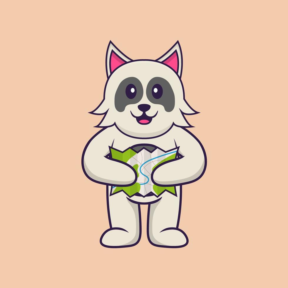 ilustração em vetor personagem de desenho animado de cachorro bonito.