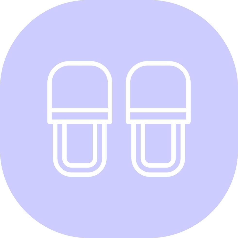 design de ícone criativo de chinelos vetor