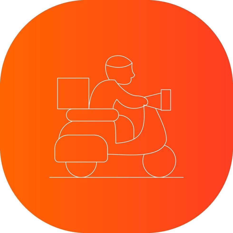 design de ícone criativo de bicicleta de entrega vetor