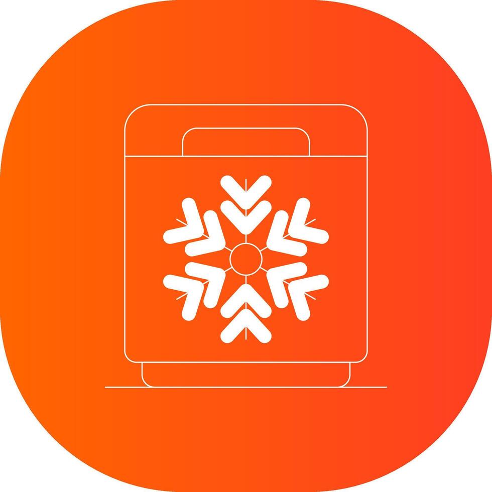 design de ícone criativo de freezer vetor